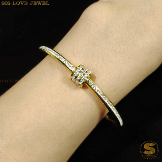 Shiny Oval Bangle H090