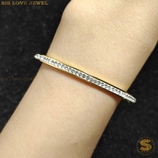 Zircon Oval Bangle H065