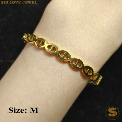 Simple Minimalist Oval Bangle H040 H067