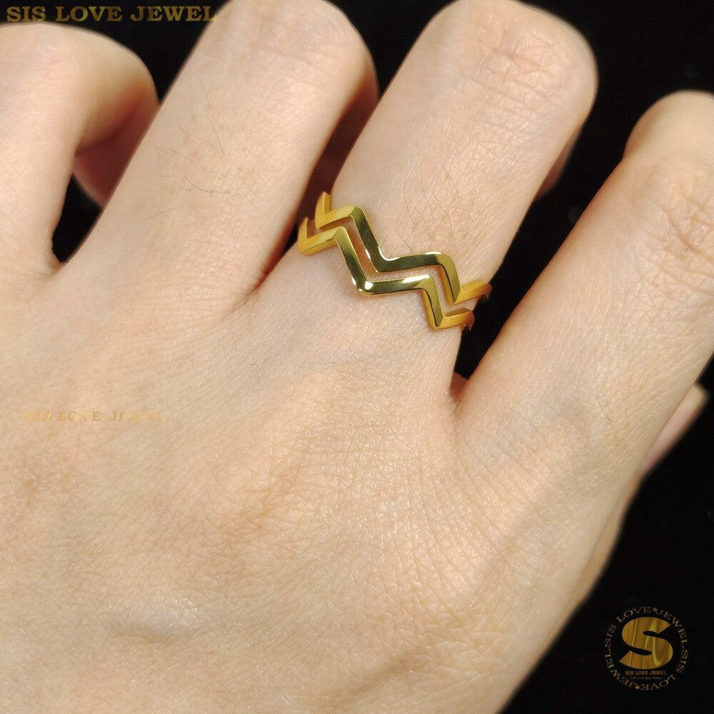 Wave Adjustable Ring R007