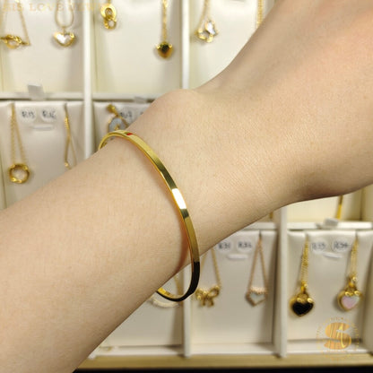 Thin Plain Round Bangle H005