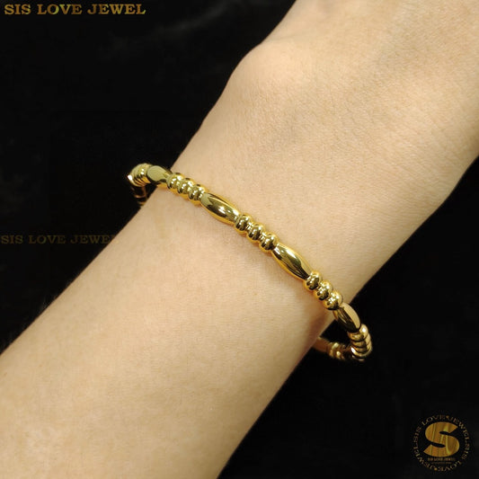 Minimalist Oval Bangle H095