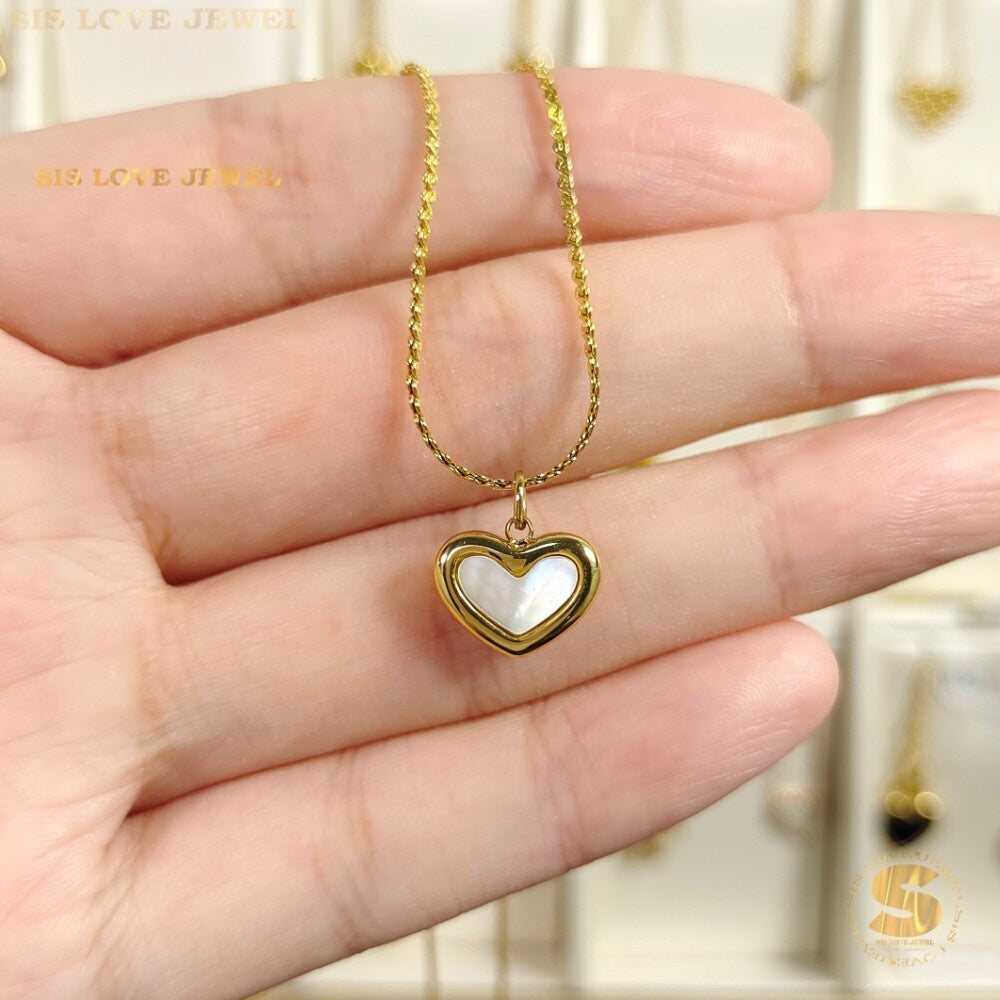 Shell Heart Necklace N021