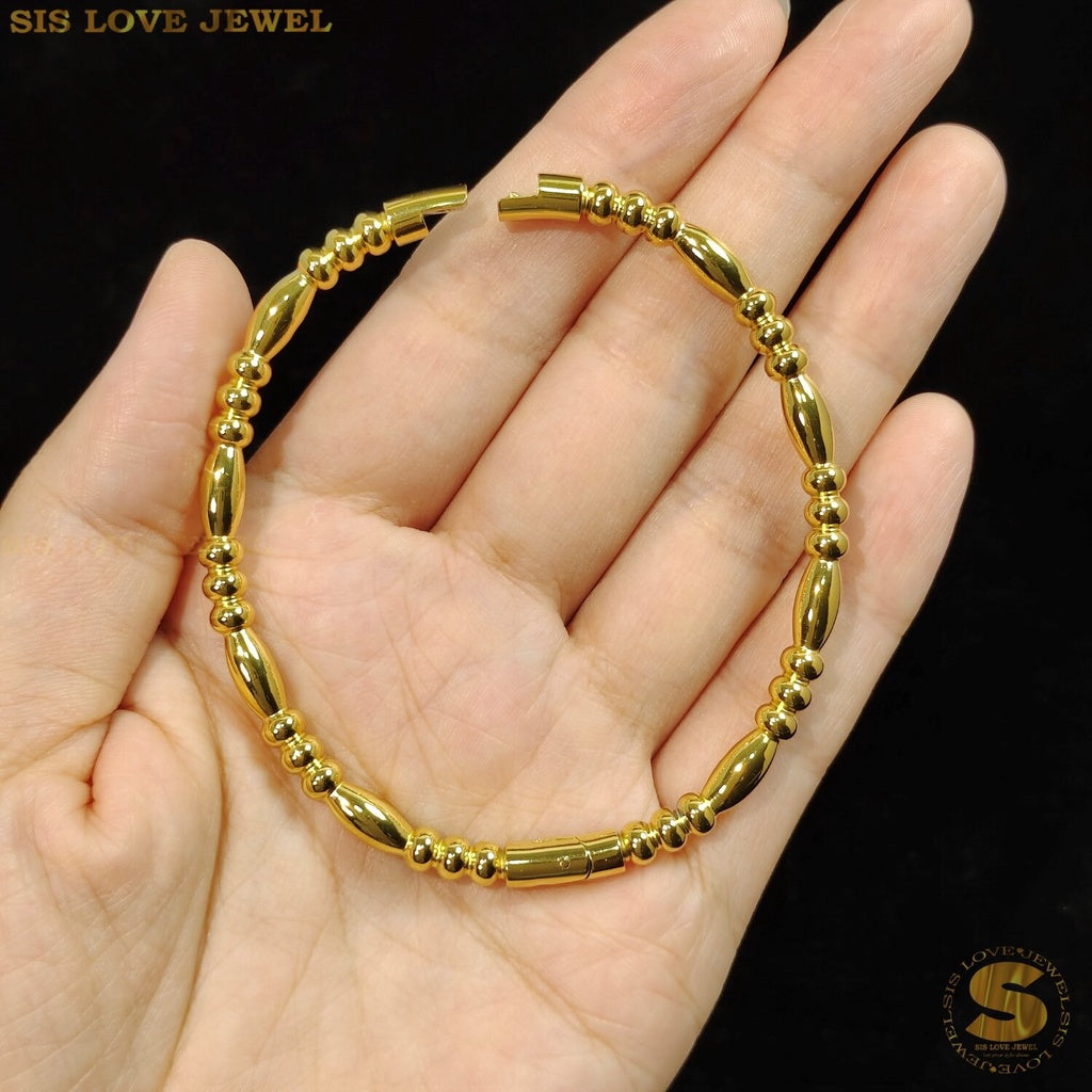 Minimalist Oval Bangle H095