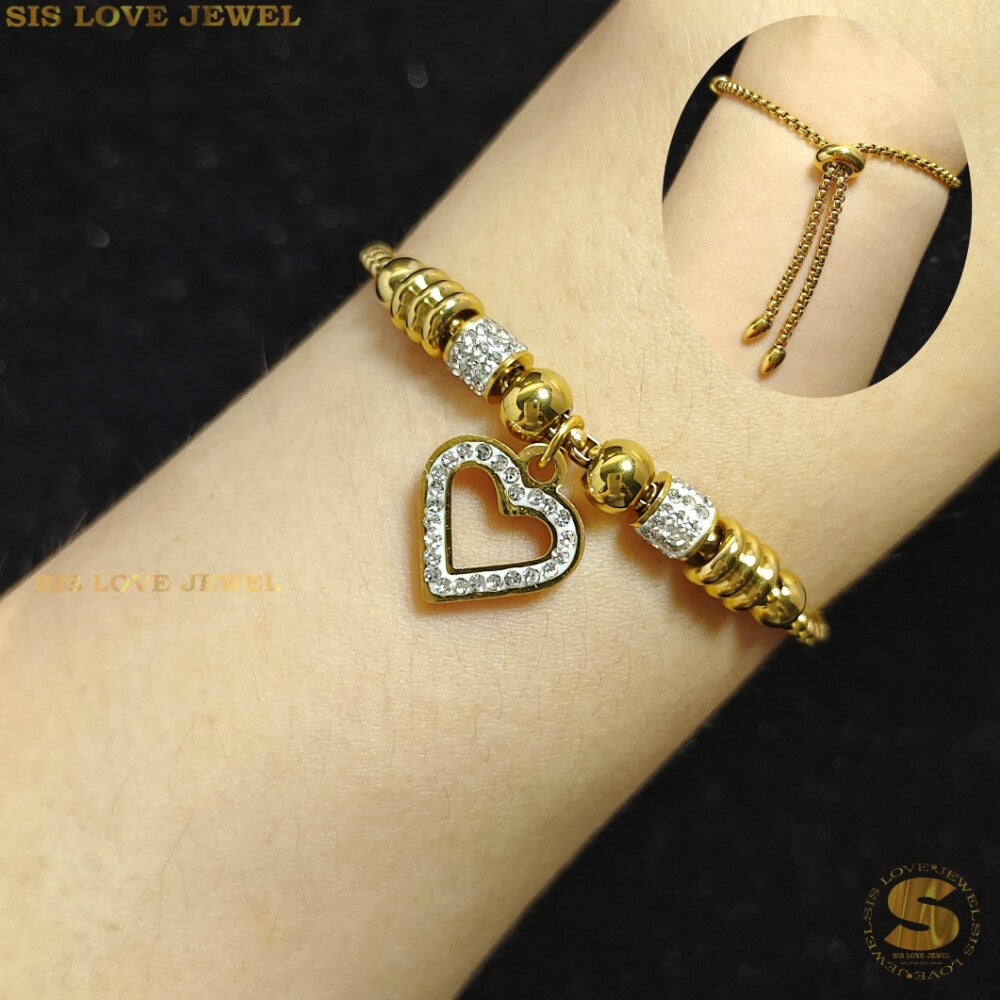 Heart Adjustable Bracelet B063