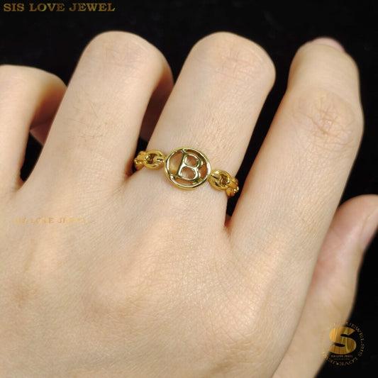 Huruf B Letter Ring R006