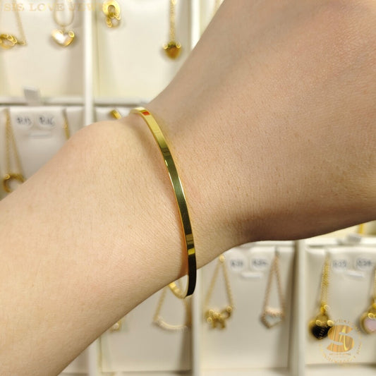 Thin Plain Round Bangle H005