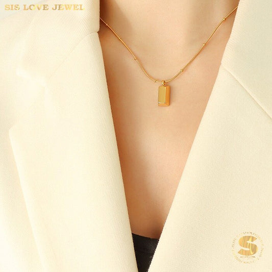 Gold Bar Necklace N040