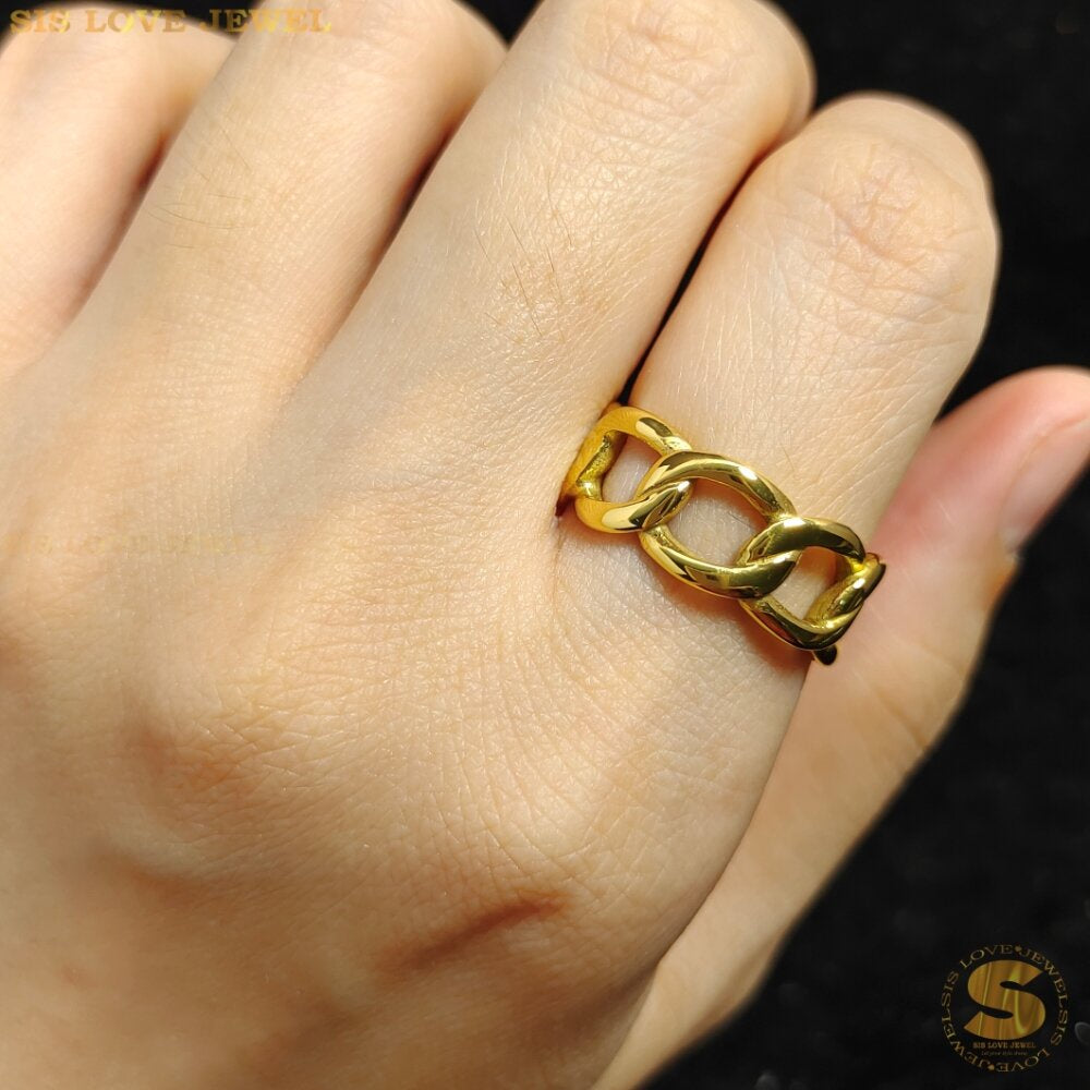 Cuban Adjustable Ring R039