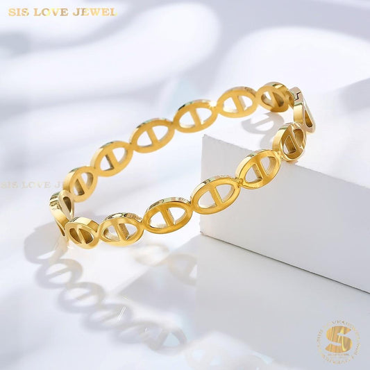 Simple Oval Bangle H040