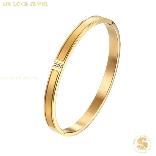 Simple Zirconia Bangle H051