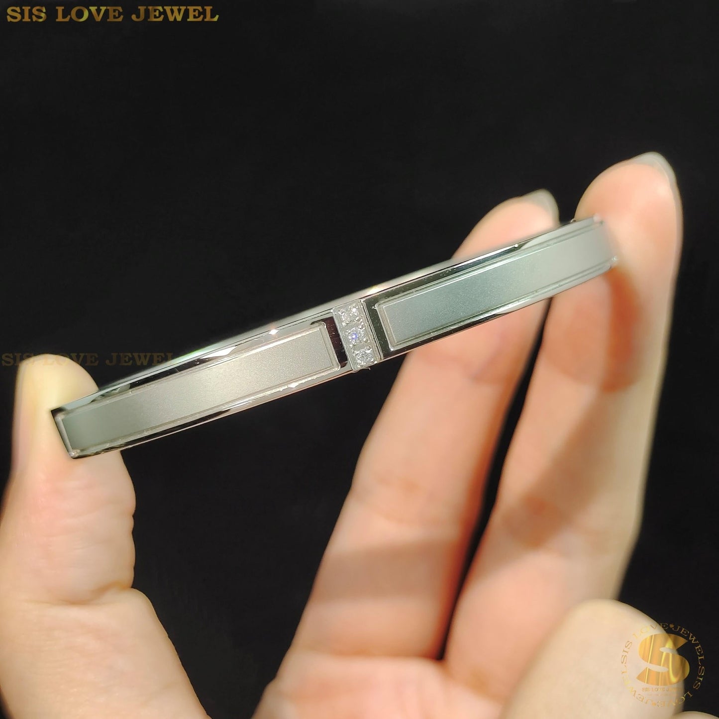 Stardust Kiss Bangle H051 Silver