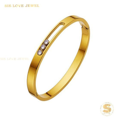 The Trio of Dreams Bangle H111 Gold