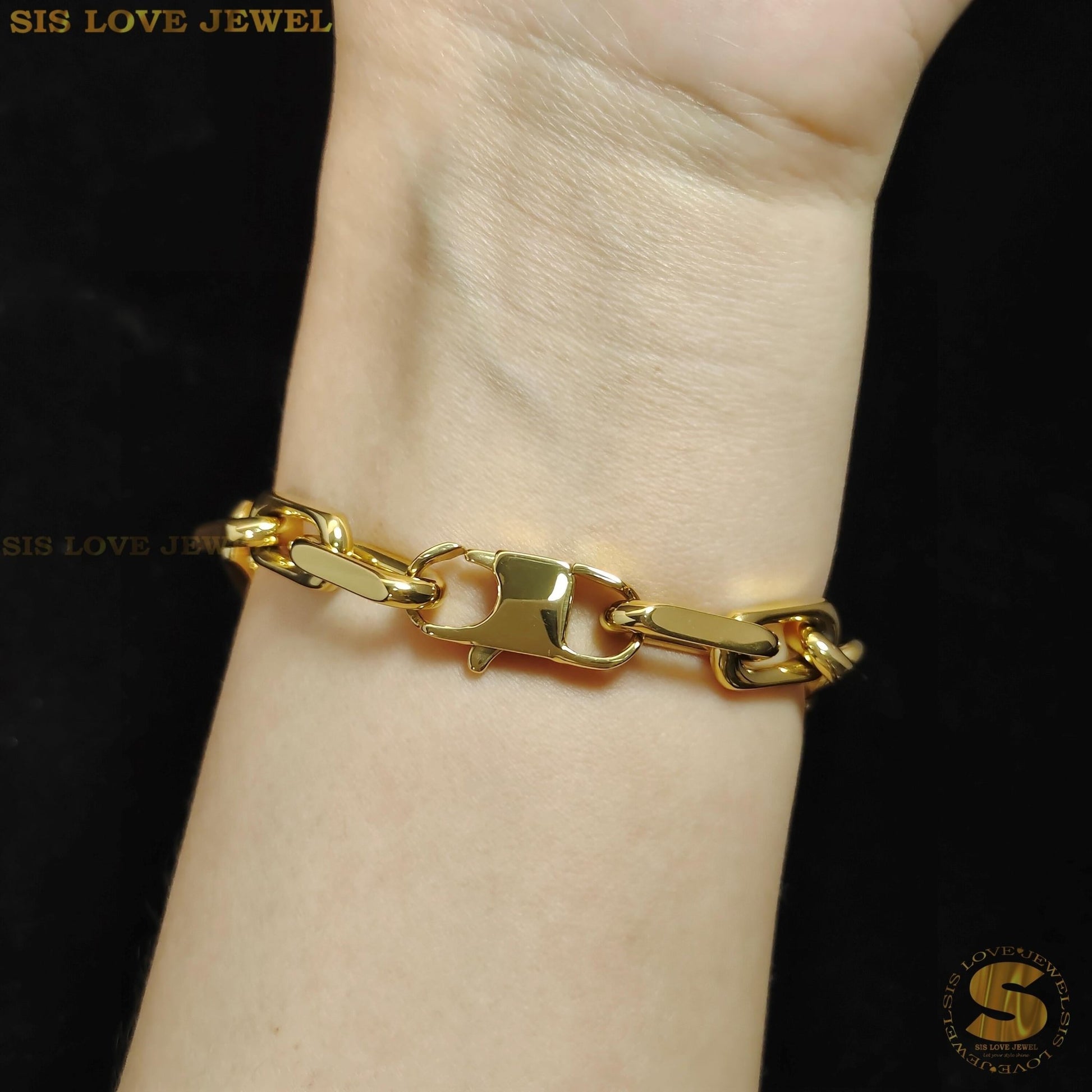 Thick Gold Chain Bracelet B101