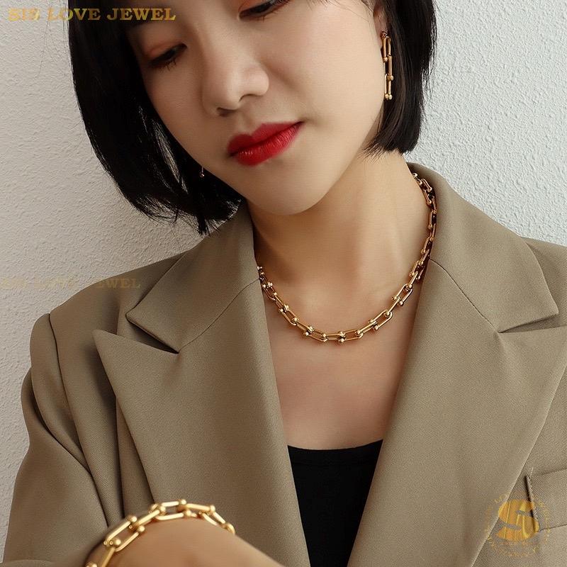 Timeless Fusion Hardware Necklace & Bracelet Set