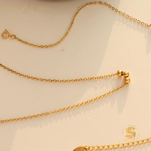 Triple Ball Charm Gold Plated Anklet A013