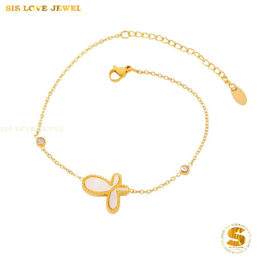 \White Shell Butterfly Bracelet B149